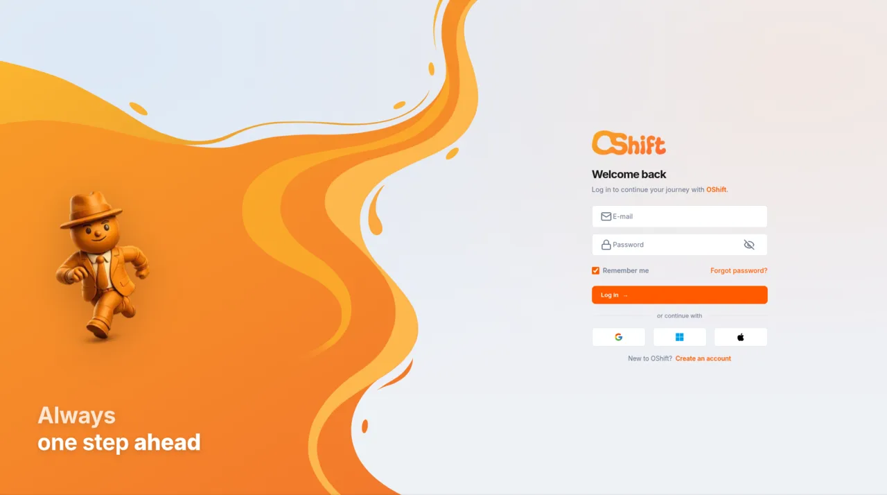 OShift platform interface